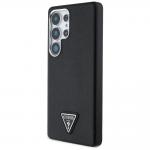 Carcasa Guess Grained Triangle Logo cu MagSafe compatibila cu Samsung Galaxy S25 Ultra, Negru 3 - lerato.ro