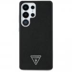 Carcasa Guess Grained Triangle Logo cu MagSafe compatibila cu Samsung Galaxy S25 Ultra, Negru 2 - lerato.ro