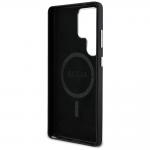 Carcasa Guess Grained Triangle Logo cu MagSafe compatibila cu Samsung Galaxy S25 Ultra, Negru 8 - lerato.ro