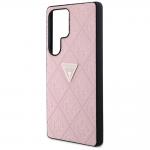 Carcasa Guess Hot Stamp 4G Pattern Triangle Metal Logo compatibila cu Samsung Galaxy S25 Ultra, Roz 7 - lerato.ro