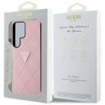 Carcasa Guess Hot Stamp 4G Pattern Triangle Metal Logo compatibila cu Samsung Galaxy S25 Ultra, Roz 9 - lerato.ro