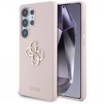 Carcasa Guess Silicone Big 4G Logo Bottom Script compatibila cu Samsung Galaxy S25 Ultra, Roz 4 - lerato.ro