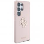 Carcasa Guess Silicone Big 4G Logo Bottom Script compatibila cu Samsung Galaxy S25 Ultra, Roz 5 - lerato.ro