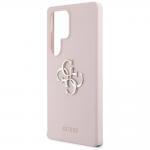 Carcasa Guess Silicone Big 4G Logo Bottom Script compatibila cu Samsung Galaxy S25 Ultra, Roz 7 - lerato.ro