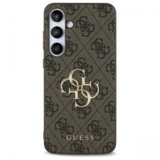 Carcasa Guess 4G Big Metal Logo compatibila cu Samsung Galaxy S24 FE, Maro