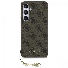 Carcasa Guess 4G Charms Collection compatibila cu Samsung Galaxy S24 FE, Maro