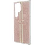 Carcasa Guess IML 4G Gold Stripe compatibila cu Samsung Galaxy S24 Ultra, Roz 7 - lerato.ro