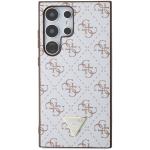Carcasa Guess 4G Triangle Metal Logo compatibila cu Samsung Galaxy S24 Ultra, Alb 2 - lerato.ro