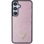 Carcasa Guess Rhinestone Triangle compatibila cu Samsung Galaxy S24 Plus, Roz 2 - lerato.ro