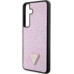 Carcasa Guess Rhinestone Triangle compatibila cu Samsung Galaxy S24 Plus, Roz 7 - lerato.ro