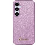 Carcasa Guess Glitter Script compatibila cu Samsung Galaxy S24 Plus, Roz 2 - lerato.ro