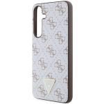 Carcasa Guess 4G Triangle Metal Logo compatibila cu Samsung Galaxy S24 Plus, Alb 7 - lerato.ro