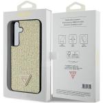 Carcasa Guess Rhinestone Triangle compatibila cu Samsung Galaxy S24, Gold 9 - lerato.ro