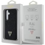 Carcasa Guess Rhinestone Triangle compatibila cu Samsung Galaxy S24, Negru 9 - lerato.ro