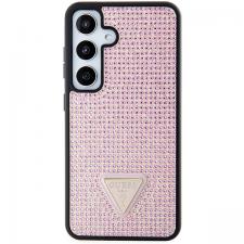 Carcasa Guess Rhinestone Triangle compatibila cu Samsung Galaxy S24, Roz