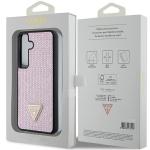 Carcasa Guess Rhinestone Triangle compatibila cu Samsung Galaxy S24, Roz 9 - lerato.ro