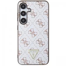 Carcasa Guess 4G Triangle Metal Logo compatibila cu Samsung Galaxy S24, Alb