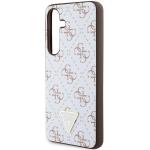Carcasa Guess 4G Triangle Metal Logo compatibila cu Samsung Galaxy S24, Alb 7 - lerato.ro