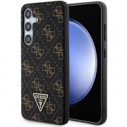 Carcasa Guess 4G Triangle Metal Logo compatibila cu Samsung Galaxy S24, Negru