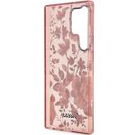 Carcasa Guess Flower Collection compatibila cu Samsung Galaxy S23 Ultra, Roz 8 - lerato.ro