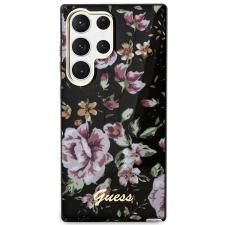 Carcasa Guess Flower Collection compatibila cu Samsung Galaxy S23 Ultra, Negru