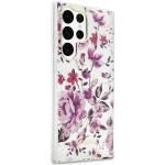 Carcasa Guess Flower Collection compatibila cu Samsung Galaxy S23 Ultra, Alb 5 - lerato.ro