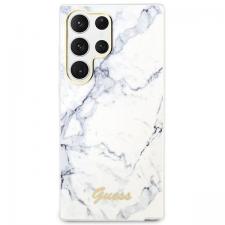 Carcasa Guess Marble Collection compatibila cu Samsung Galaxy S23 Ultra, Alb