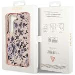 Carcasa Guess Flower Collection compatibila cu Samsung Galaxy S23 Plus, Roz 9 - lerato.ro