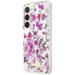 Carcasa Guess Flower Collection compatibila cu Samsung Galaxy S23 Plus, Alb 3 - lerato.ro