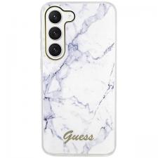 Carcasa Guess Marble Collection compatibila cu Samsung Galaxy S23 Plus, Alb