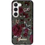 Carcasa Guess Flower Collection compatibila cu Samsung Galaxy S23, Khaki 2 - lerato.ro
