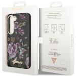 Carcasa Guess Flower Collection compatibila cu Samsung Galaxy S23, Negru 9 - lerato.ro