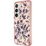 Carcasa Guess Flower Collection compatibila cu Samsung Galaxy S23, Roz 3 - lerato.ro