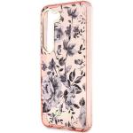 Carcasa Guess Flower Collection compatibila cu Samsung Galaxy S23, Roz 7 - lerato.ro