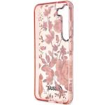 Carcasa Guess Flower Collection compatibila cu Samsung Galaxy S23, Roz 8 - lerato.ro