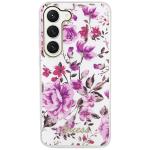 Carcasa Guess Flower Collection compatibila cu Samsung Galaxy S23, Alb 2 - lerato.ro