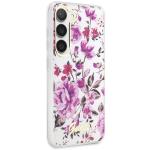 Carcasa Guess Flower Collection compatibila cu Samsung Galaxy S23, Alb 5 - lerato.ro