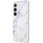 Carcasa Guess Marble Collection compatibila cu Samsung Galaxy S23, Alb 3 - lerato.ro