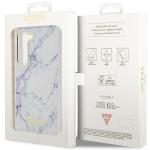 Carcasa Guess Marble Collection compatibila cu Samsung Galaxy S23, Alb 9 - lerato.ro