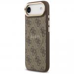 Carcasa Guess 4G PU Classic Logo cu MagSafe compatibila cu iPhone 17 Air, Maro 3 - lerato.ro