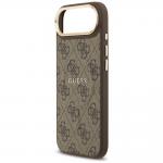 Carcasa Guess 4G PU Classic Logo cu MagSafe compatibila cu iPhone 17 Air, Maro 7 - lerato.ro