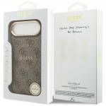 Carcasa Guess 4G PU Classic Logo cu MagSafe compatibila cu iPhone 17 Air, Maro 9 - lerato.ro