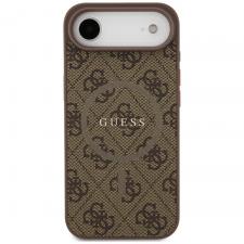 Carcasa Guess 4G Ring Classic Logo cu MagSafe compatibila cu iPhone 17 Air, Maro