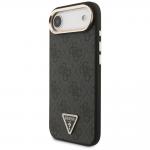Carcasa Guess 4G Triangle Logo cu MagSafe compatibila cu iPhone 17 Air, Negru 3 - lerato.ro