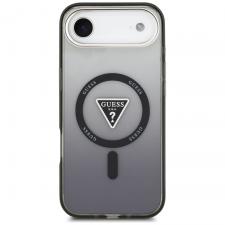 Carcasa Guess IML Gradient Triangle Logo cu MagSafe compatibila cu iPhone 17 Air, Negru