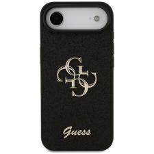 Carcasa Guess Fixed Glitter Big 4G compatibila cu iPhone 17 Air, Negru