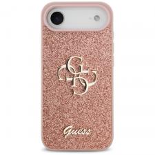 Carcasa Guess Fixed Glitter Big 4G compatibila cu iPhone 17 Air, Roz