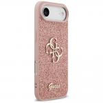 Carcasa Guess Fixed Glitter Big 4G compatibila cu iPhone 17 Air, Roz 5 - lerato.ro