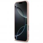 Carcasa Guess Fixed Glitter Big 4G compatibila cu iPhone 17 Air, Roz 6 - lerato.ro