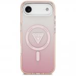 Carcasa Guess IML Gradient Triangle Logo cu MagSafe compatibila cu iPhone 17 Air, Roz 2 - lerato.ro